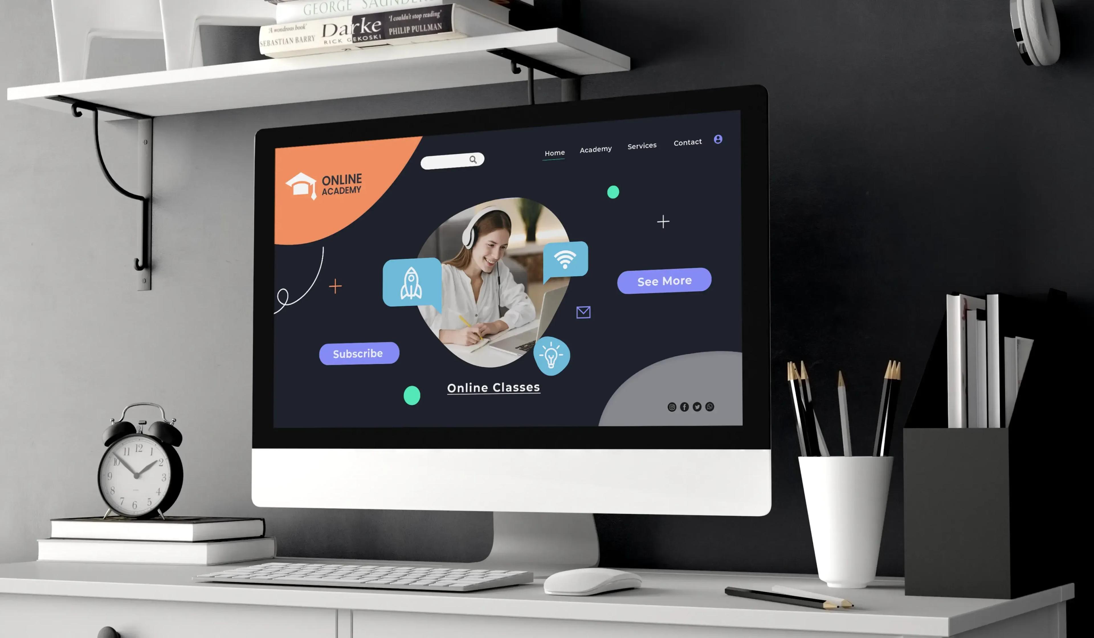 Educational management software interface Educational management software interface